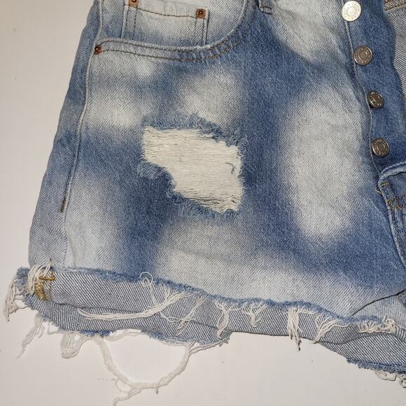 PACSUN Womens Ultra High Rise Vintage Button Fly Denim Shorts Size 26 NWT - Picture 3 of 6